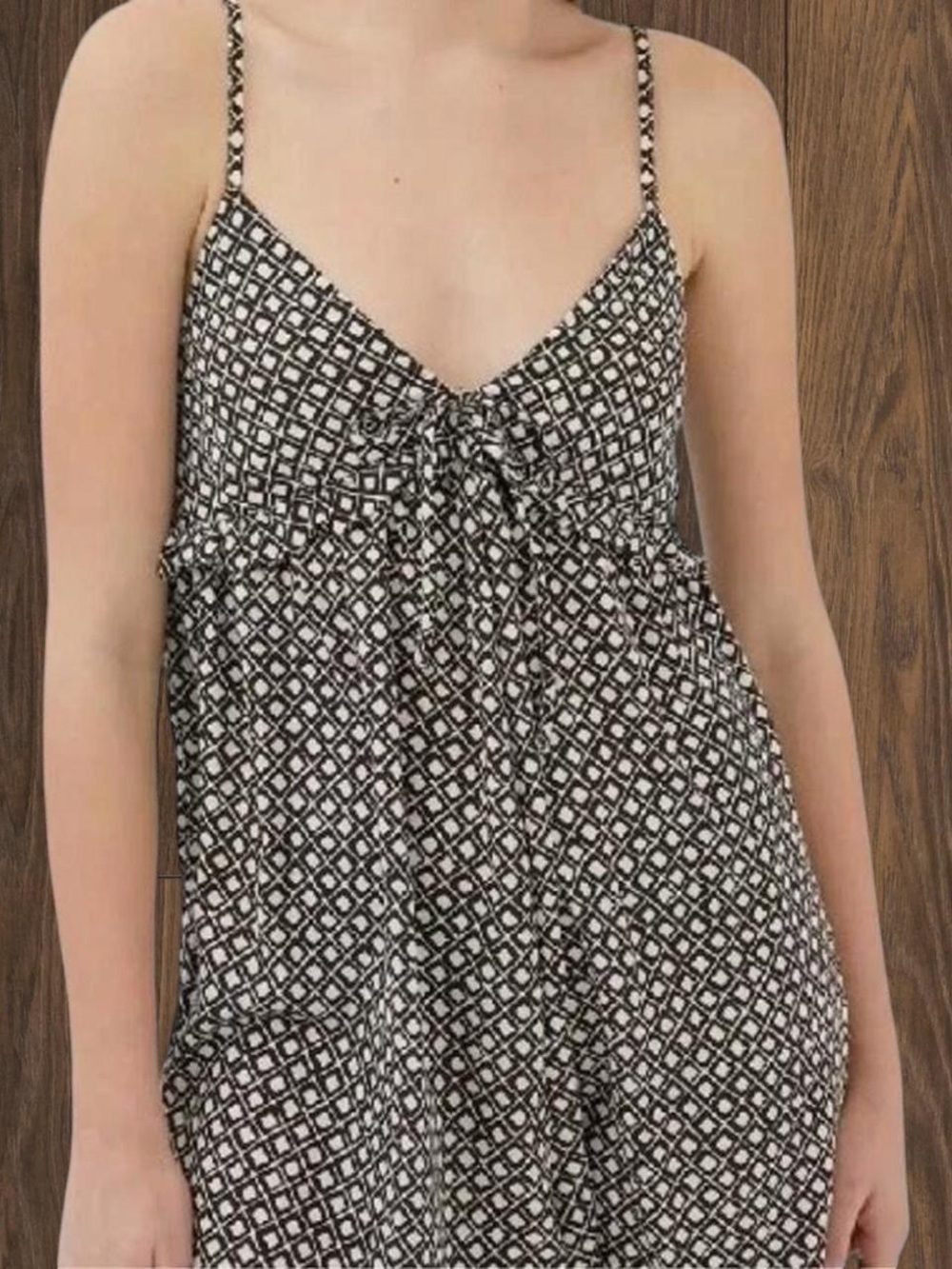 Urban Outfitters Black & White Diamond Print Spaghetti Strap Camisole